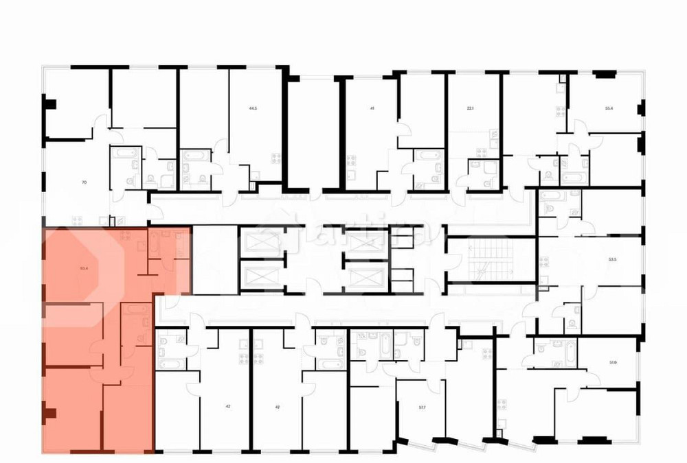 3-комн. квартира, 93.4 м2, 6/32 эт. Москва - изображение 3