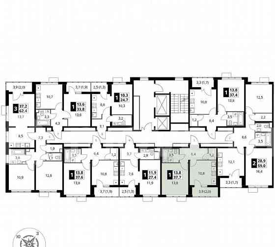 1-комн. квартира, 38 м2, 4/22 эт. Москва