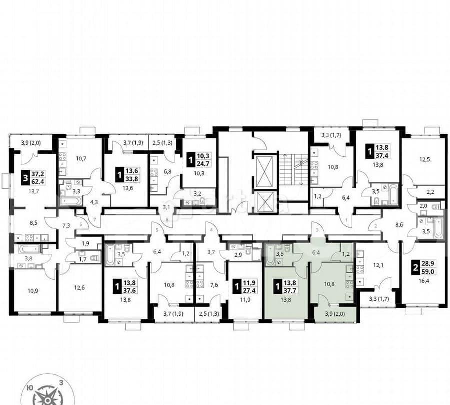 1-комн. квартира, 38 м2, 4/22 эт. Москва - изображение 1
