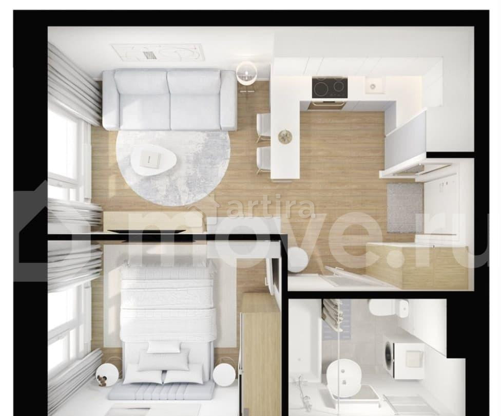 1-комн. квартира, 31 м2, 11/17 эт. Москва - изображение 2