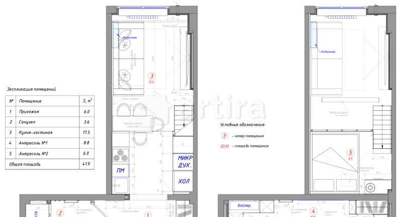 1-комн. апарт-ы, 45 м2, 6/7 эт. Москва - изображение 20