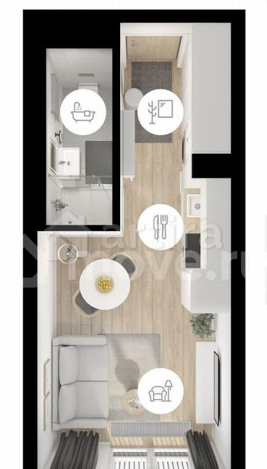 Студия, 19 м2, 10/17 эт. Москва - изображение 2