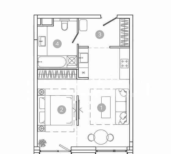 2-комн. квартира, 41 м2, 15/17 эт. Москва