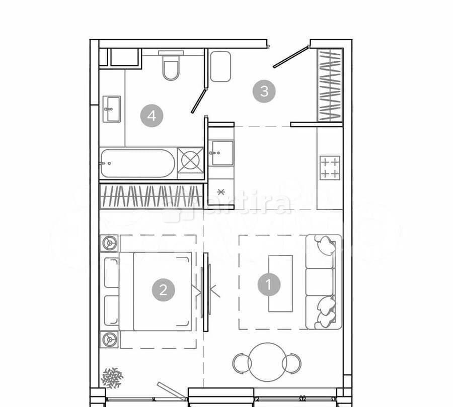 2-комн. квартира, 41 м2, 15/17 эт. Москва - изображение 2