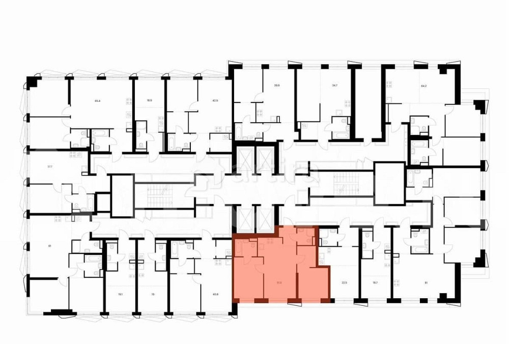 2-комн. квартира, 51.5 м2, 29/38 эт. Москва - изображение 3
