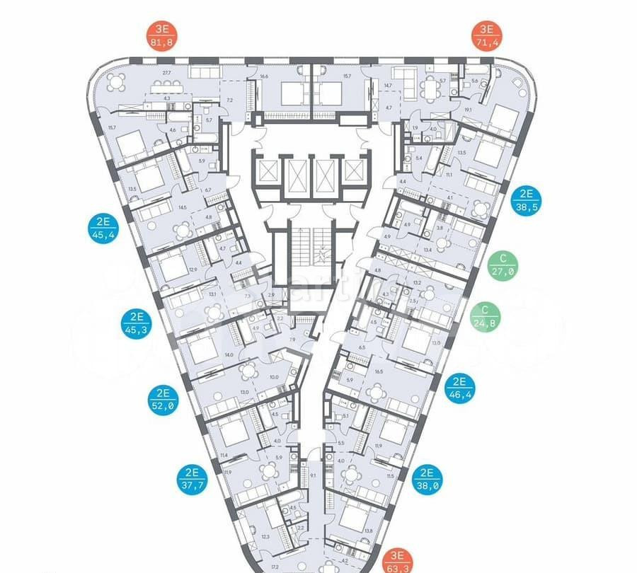 4-комн. квартира, 83.4 м2, 22/31 эт. Москва - изображение 3