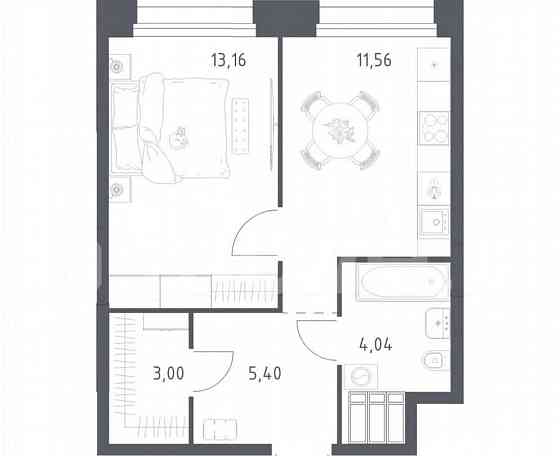1-комн. апарт-ы, 37.2 м2, 22/23 эт. Москва