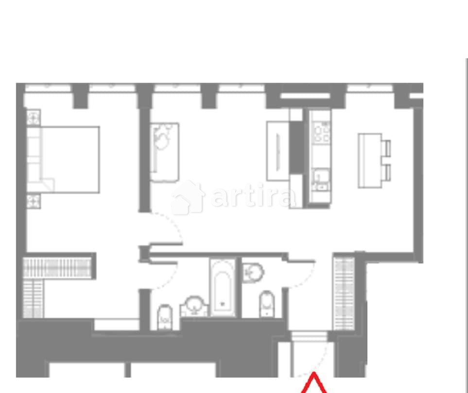 2-комн. квартира, 60.9 м2, 4/20 эт. Москва - изображение 9