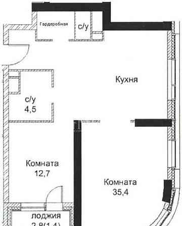 2-комн. квартира, 71.1 м2, 12/23 эт. Москва