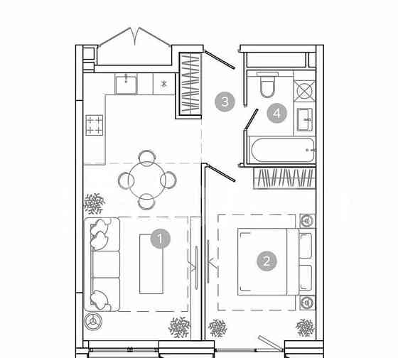 2-комн. квартира, 45.4 м2, 5/17 эт. Москва