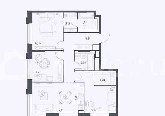 4-комн. квартира, 77.4 м2, 13/14 эт. Москва