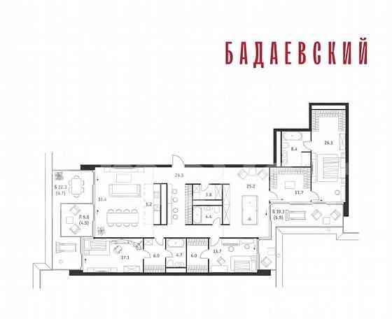5-комн. квартира, 207 м2, 16/18 эт. Москва
