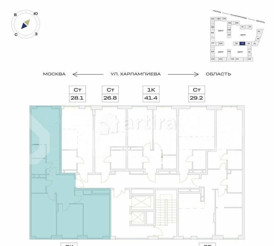 4-комн. квартира, 84 м2, 10/24 эт. Москва - изображение 6