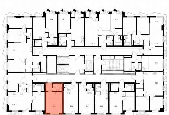 Студия, 25.2 м2, 6/24 эт. Москва