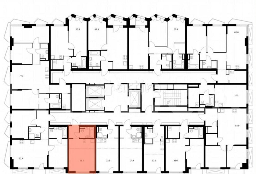 Студия, 25.2 м2, 6/24 эт. Москва - изображение 2