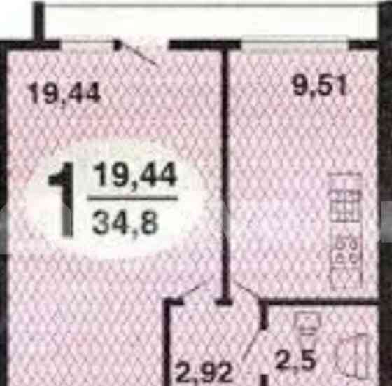 1-комн. квартира, 34.8 м2, 10/14 эт. Москва
