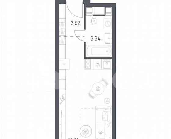 Студия, 22.6 м2, 12/28 эт. Москва