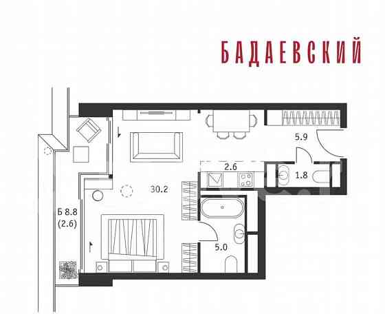 1-комн. квартира, 48.1 м2, 12/18 эт. Москва