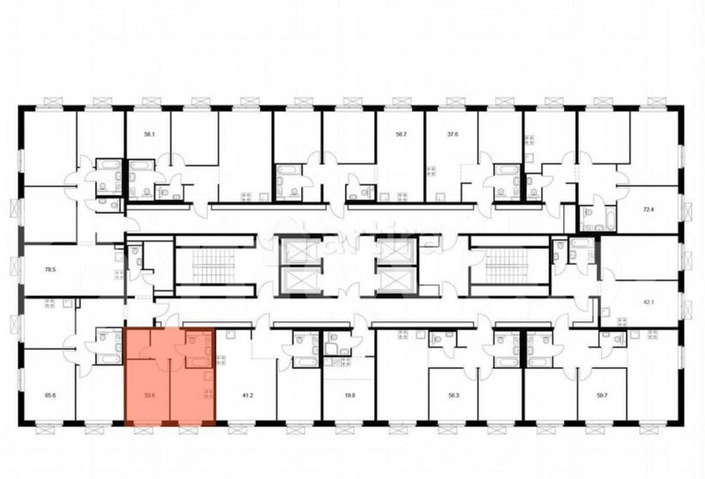 1-комн. квартира, 33.6 м2, 10/25 эт. Москва - изображение 3