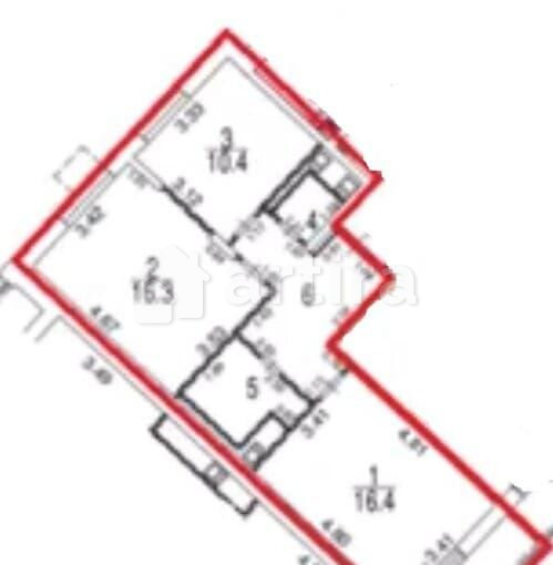 2-комн. квартира, 56.6 м2, 2/11 эт. Москва - изображение 12