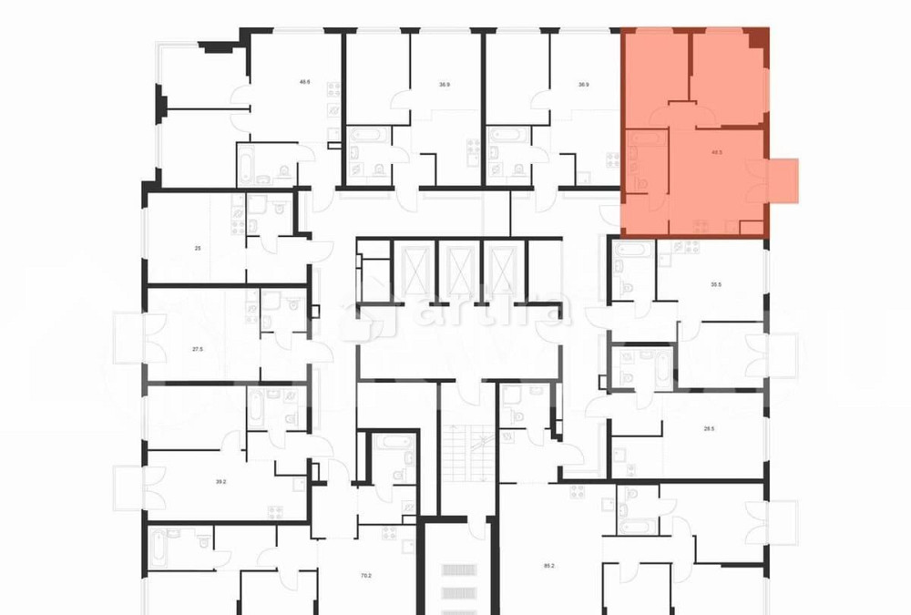 2-комн. квартира, 48.5 м2, 3/12 эт. Москва - изображение 3
