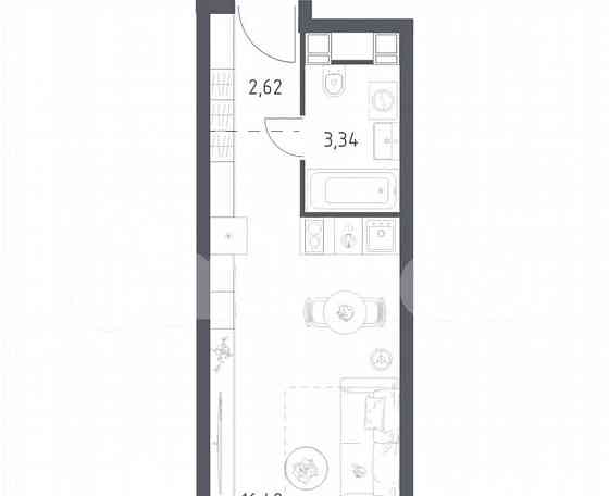 Студия, 22.4 м2, 4/28 эт. Москва