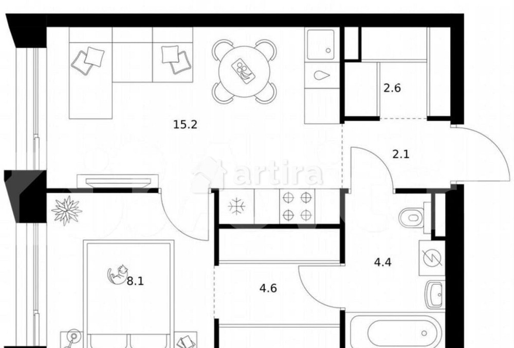1-комн. квартира, 37 м2, 28/28 эт. Зеленоград - изображение 1