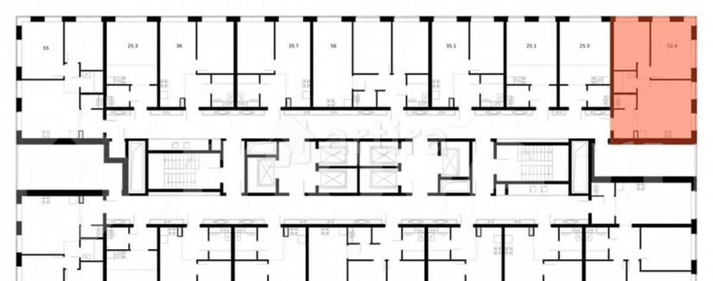 2-комн. квартира, 52.4 м2, 45/62 эт. Москва - изображение 3