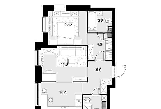 2-комн. квартира, 50.3 м2, 14/28 эт. Москва