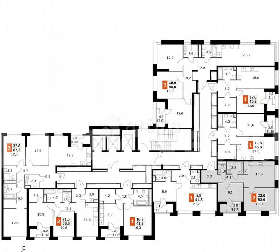2-комн. квартира, 53.6 м2, 2/42 эт. Москва - изображение 7
