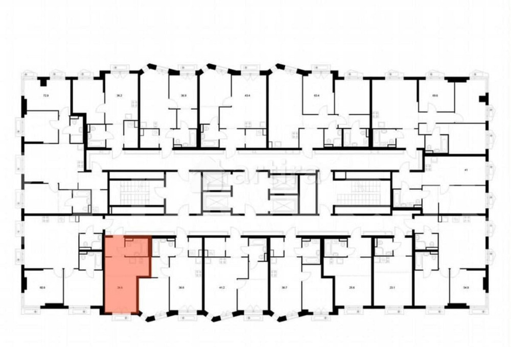 Студия, 24.6 м2, 29/32 эт. Москва - изображение 2