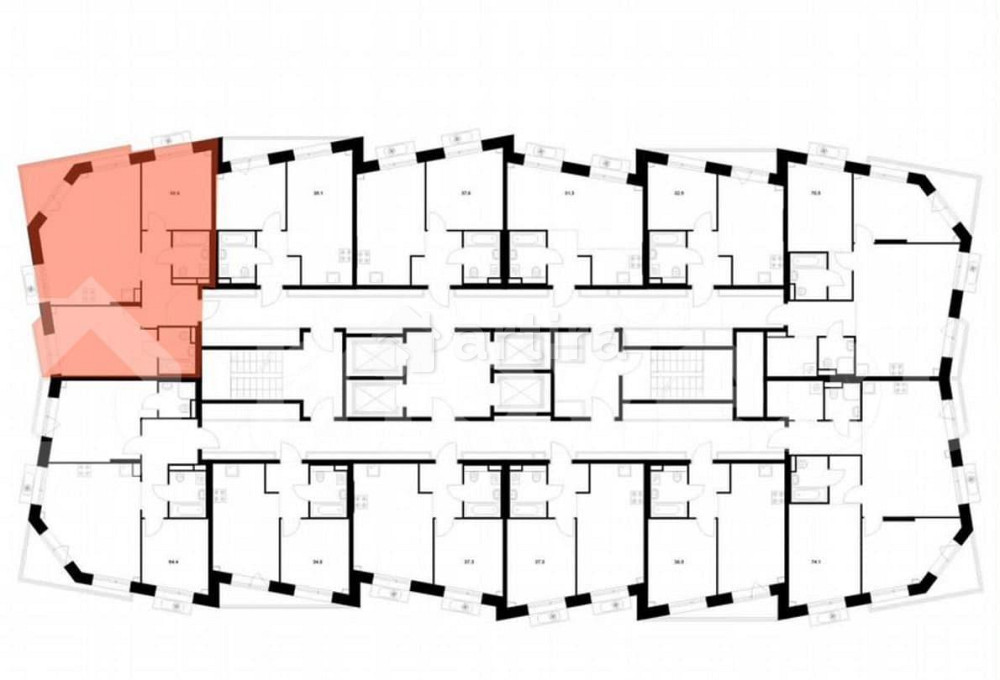 2-комн. квартира, 68.9 м2, 9/22 эт. Москва - изображение 3
