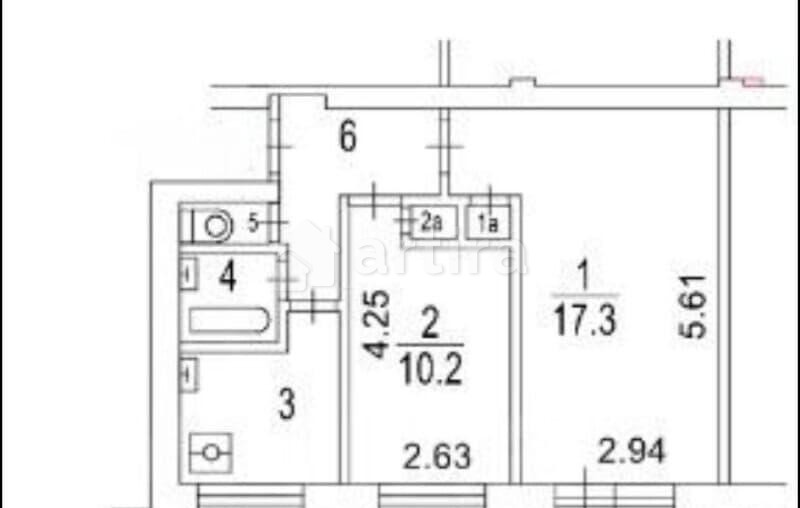 2-комн. квартира, 43 м2, 9/9 эт. Москва - изображение 7