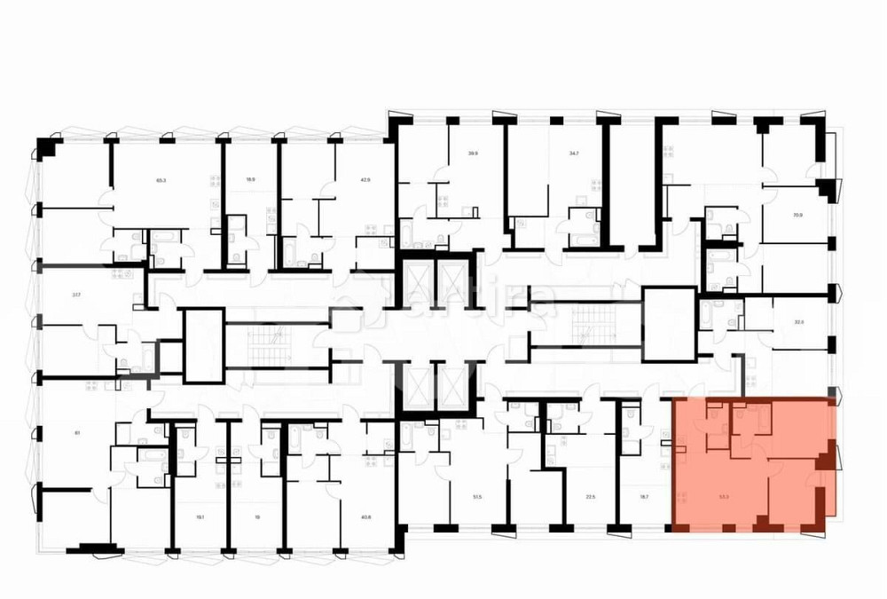2-комн. квартира, 53.3 м2, 11/38 эт. Москва - изображение 3