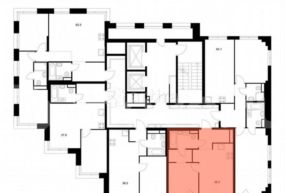 1-комн. квартира, 36.2 м2, 15/16 эт. Москва - изображение 2