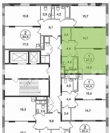 1-комн. квартира, 41.2 м2, 14/17 эт. Москва