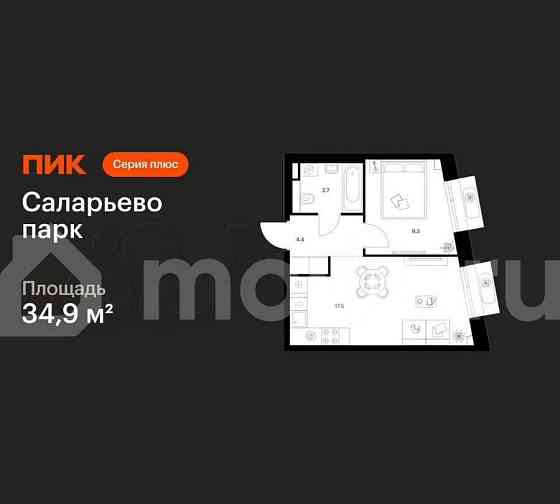 1-комн. квартира, 34.9 м2, 10/22 эт. Москва