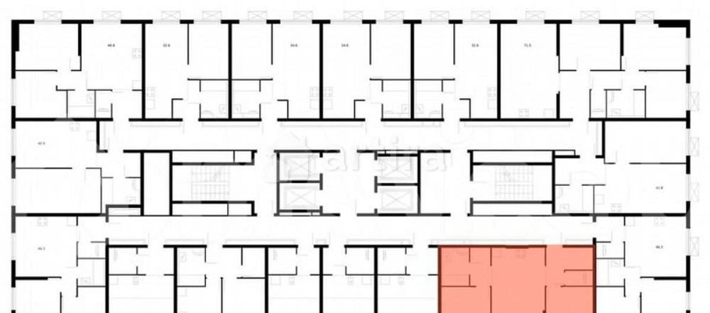 2-комн. квартира, 56.9 м2, 25/33 эт. Москва - изображение 3