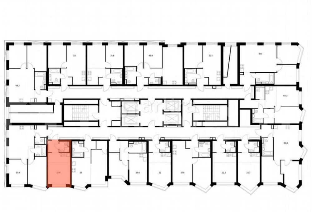Студия, 21.4 м2, 12/31 эт. Москва - изображение 3
