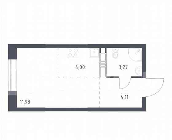 Студия, 23.4 м2, 7/13 эт. Москва