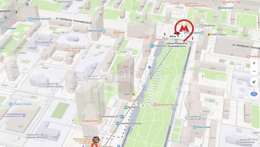 3-комн. квартира, 75 м2, 6/28 эт. Москва - изображение 6