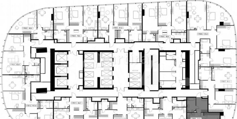 1-комн. квартира, 51.9 м2, 78/90 эт. Москва - изображение 3