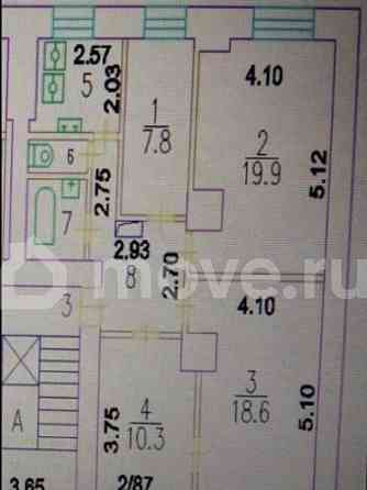 4-комн. квартира, 74.3 м2, 2/7 эт. Москва