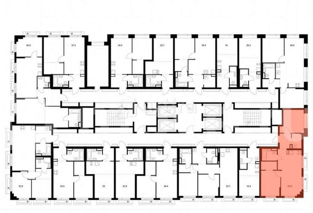 2-комн. квартира, 52.6 м2, 19/27 эт. Москва - изображение 3