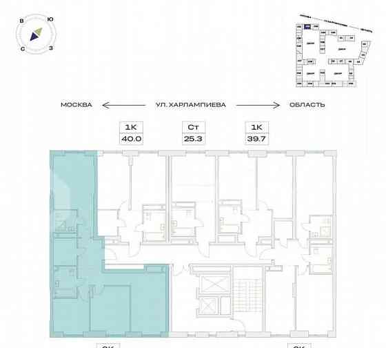 4-комн. квартира, 81.3 м2, 4/24 эт. Москва