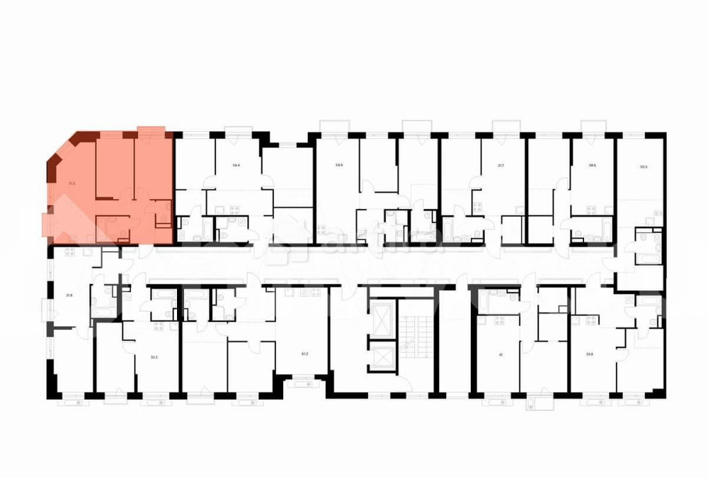 2-комн. квартира, 51.2 м2, 11/14 эт. Москва - изображение 2
