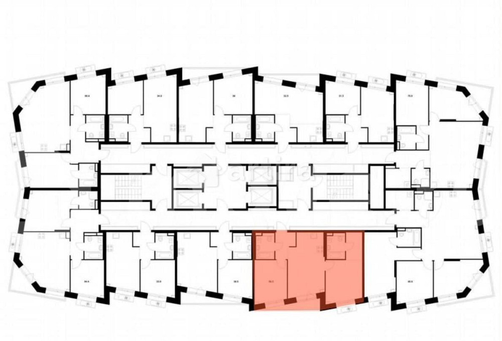 2-комн. квартира, 59.3 м2, 14/22 эт. Москва - изображение 3
