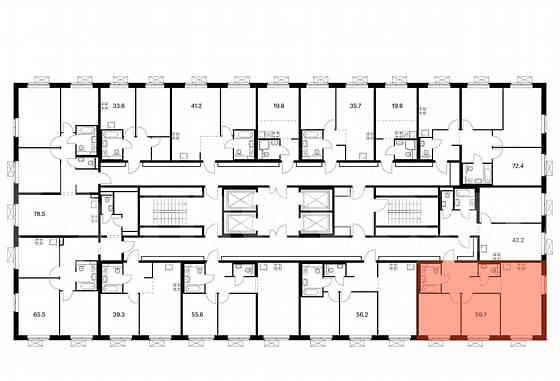 2-комн. квартира, 59.7 м2, 18/25 эт. Москва