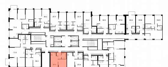 1-комн. квартира, 37.7 м2, 3/32 эт. Москва