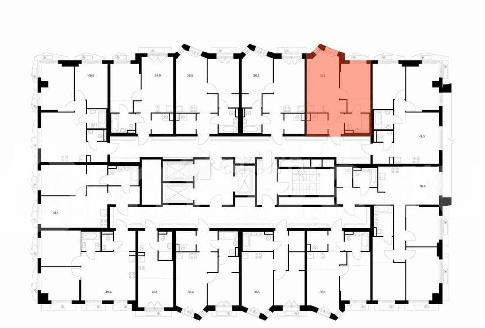 1-комн. квартира, 35.2 м2, 2/23 эт. Москва - изображение 3